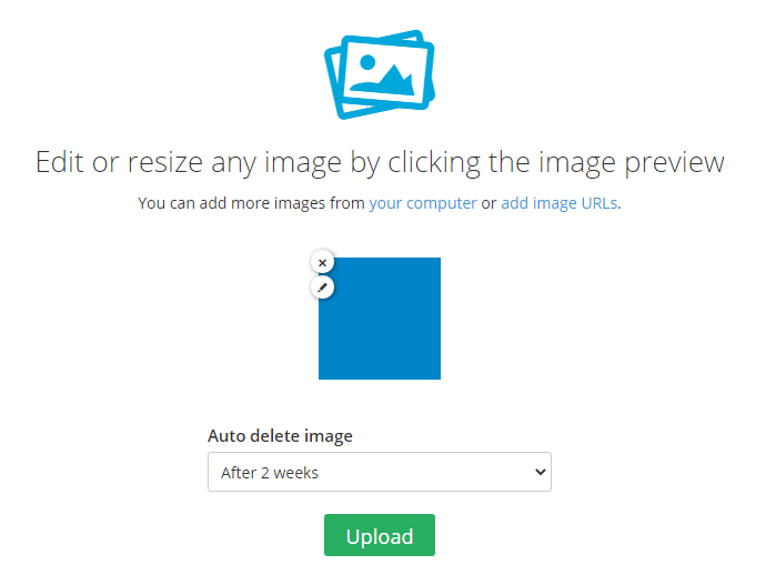 upload image screenshot